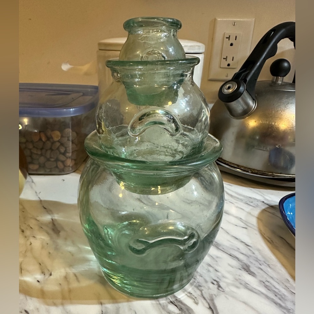 Stackable Clear Glass Jars